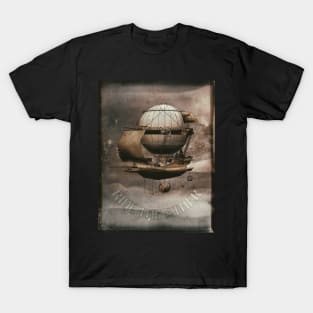 Awesome Steampunk Airship "Ride the Ether" T-Shirt